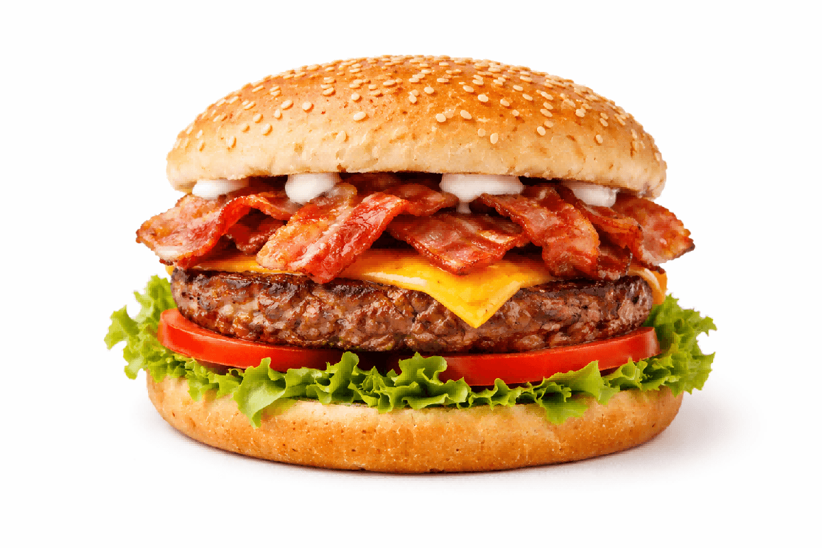 Bacon-cheese union burger